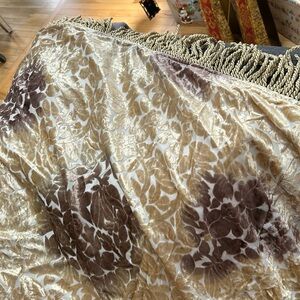 Spiegel Velour throw with fringe